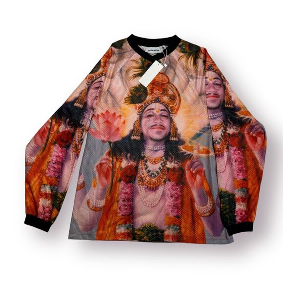F*cking‎ Awesome Kevin Bradley Ganesh Moto Long Sleeve Mesh Shirt All Over Print - Picture 1 of 6